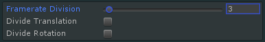 Framerate Division settings