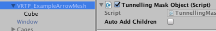 Ticking Auto Add Children will mask both the arrow and the cube