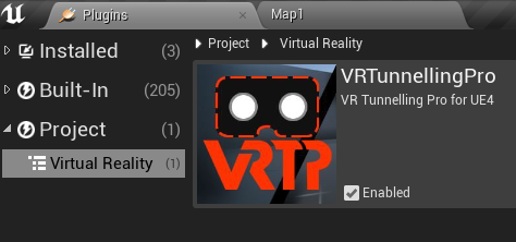 VRTunnellingPro plugin enabled